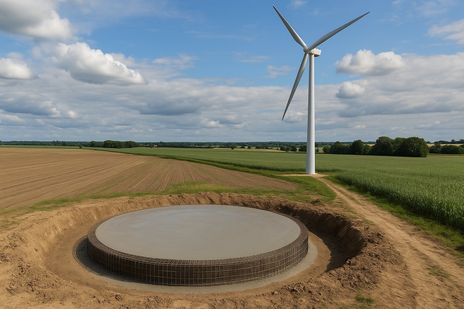 Combien de tonnes de béton pour une éolienne