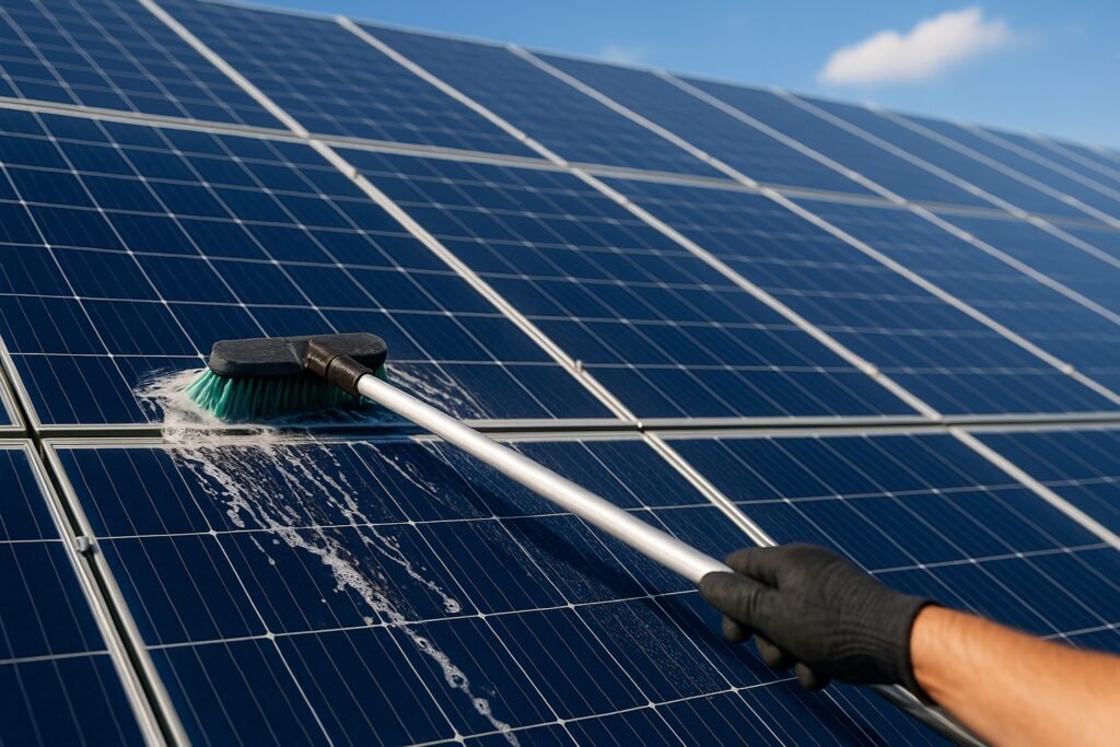 Nettoyage panneau photovoltaïque