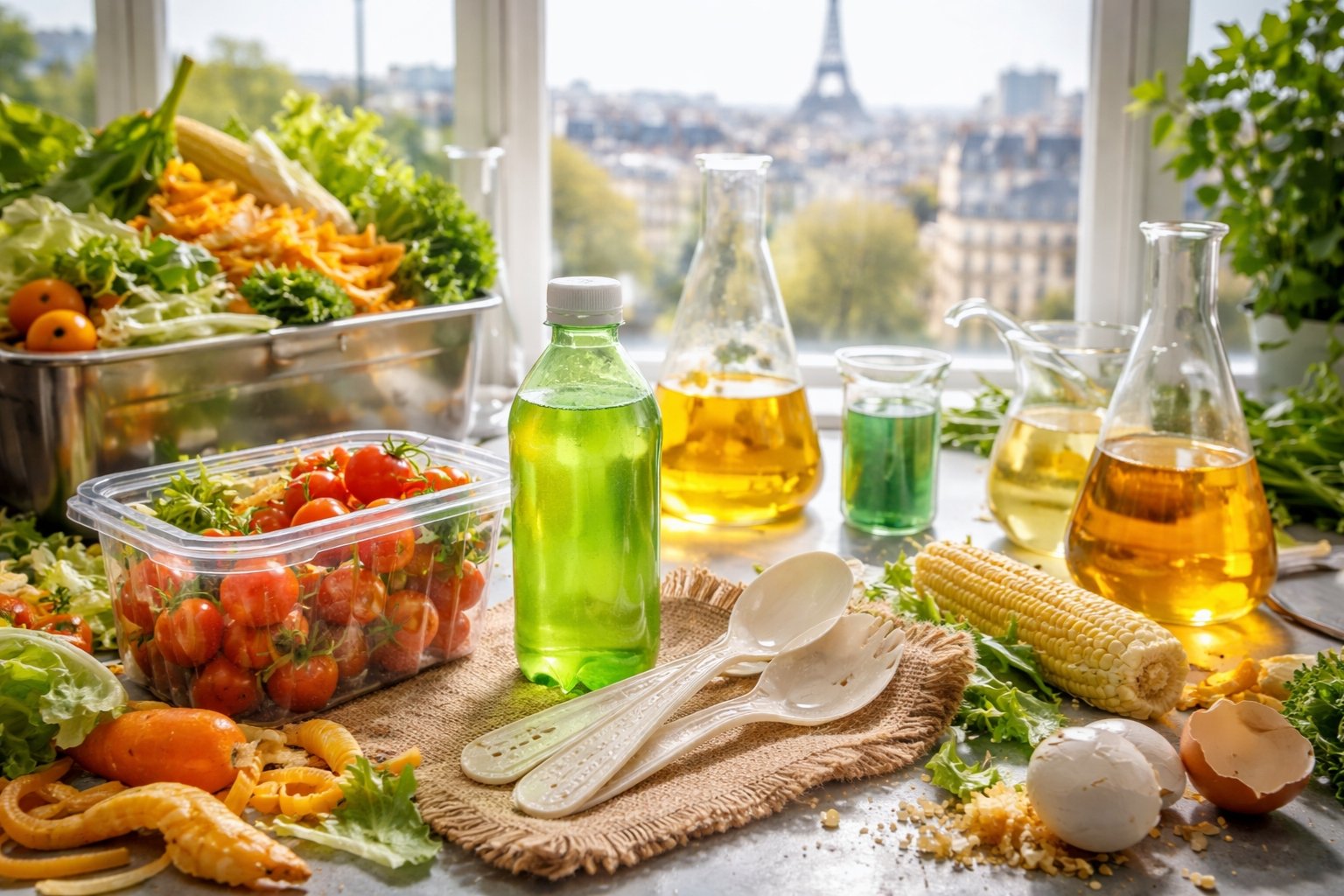 Production de bioplastiques par matières alimentaires Paris