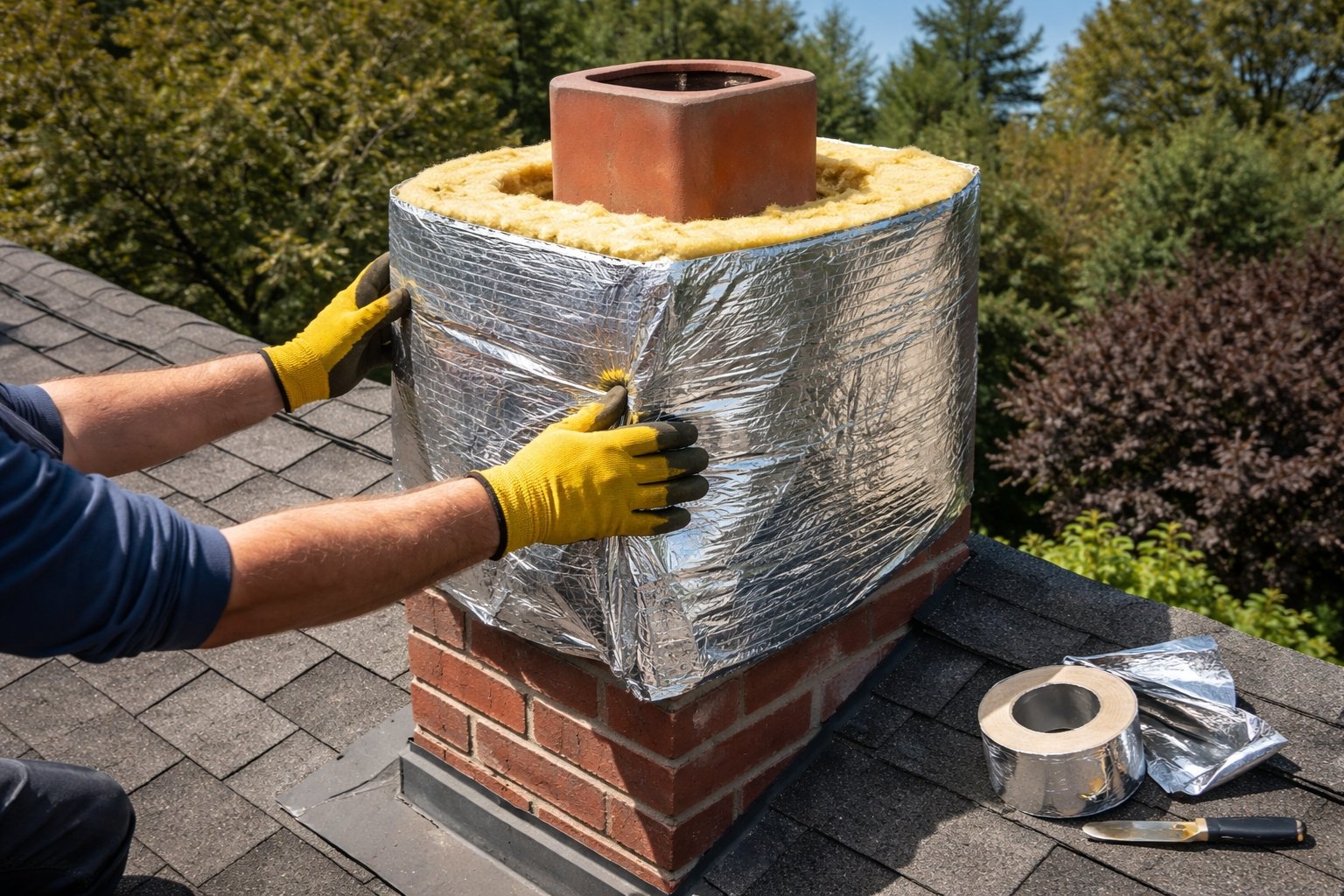 comment isoler un conduit de cheminée en brique