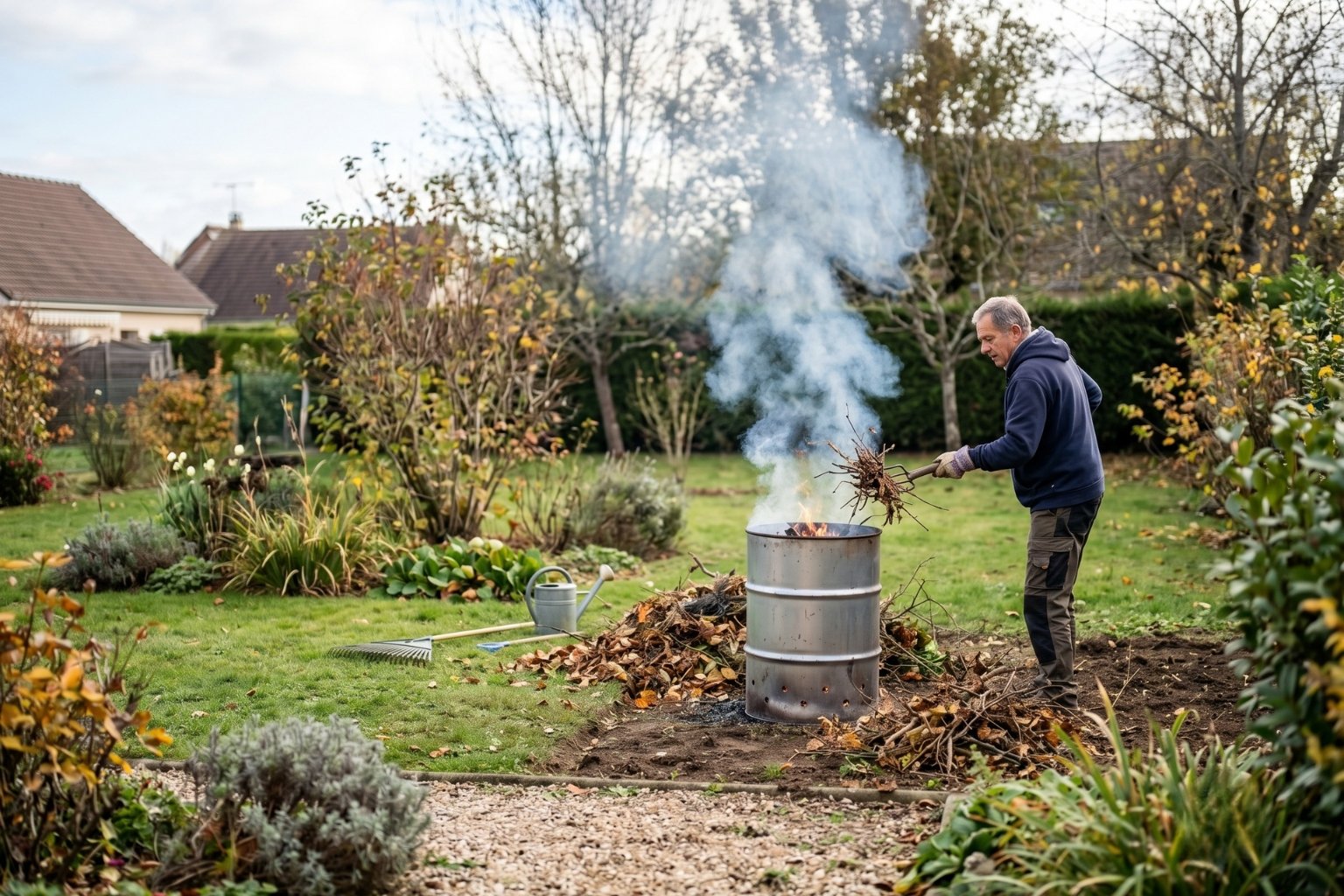 Brûler des déchets verts dans son jardin