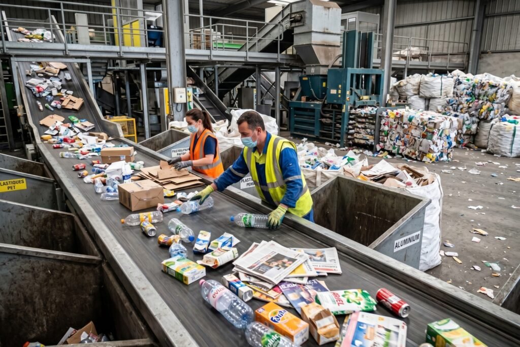 Que deviennent les déchets de la poubelle jaune