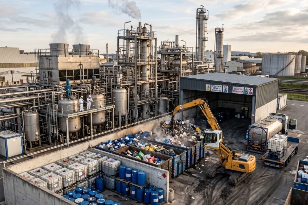 Quel est le premier secteur producteur de déchets chimiques en France
