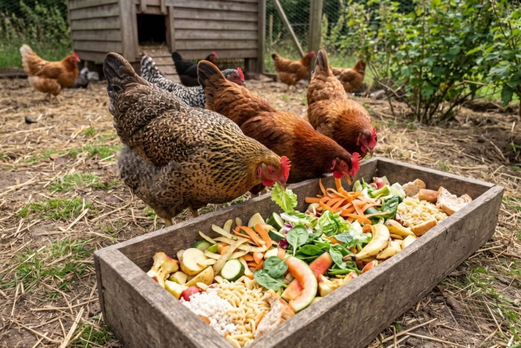 Quels déchets donner à manger aux poules