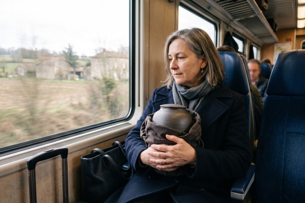 Peut-on transporter une urne funéraire